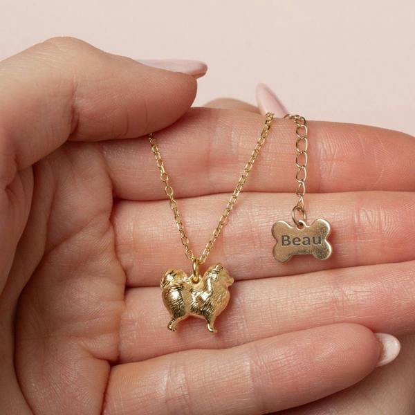 Mylee London Pomeranian Gold Necklace - Personalised