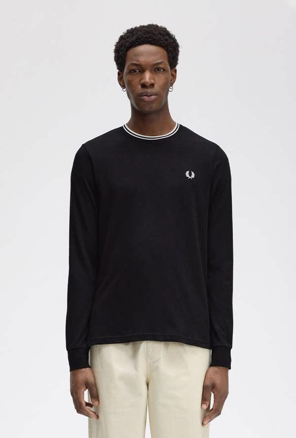 Fred Perry Men's Long Sleeve Twin Tipped T-Shirt