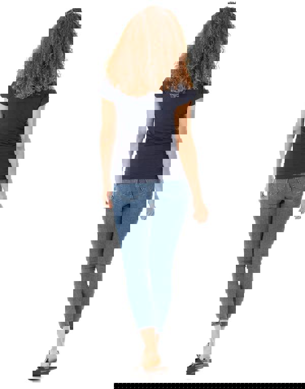 Marvel Womens Blue Captain Marvel Short Sleeved T-Shirt