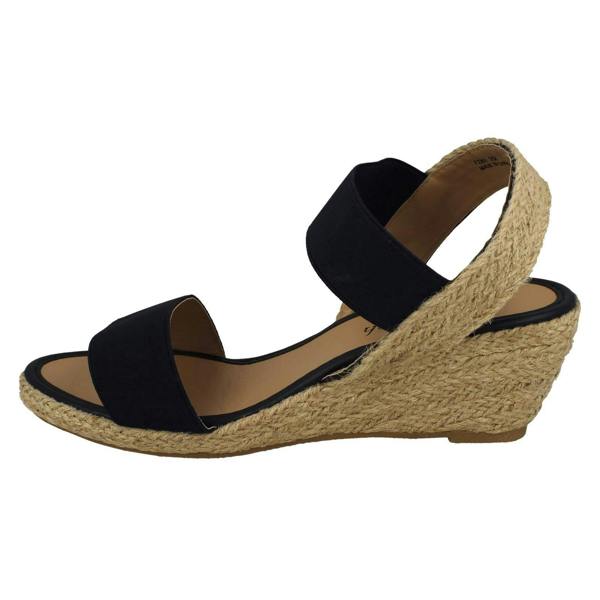 Savannah Ladies Savannah Elasticated Strap Wedge Heeled Sandals F2301