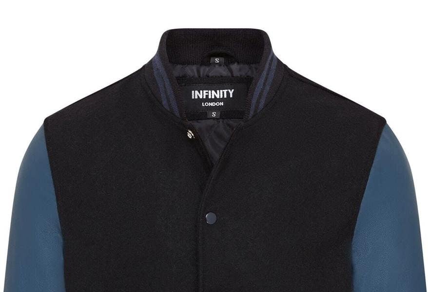 Infinity Leather Letterman Baseball Wool Leather Varsity Bomber Jacket - Genoa