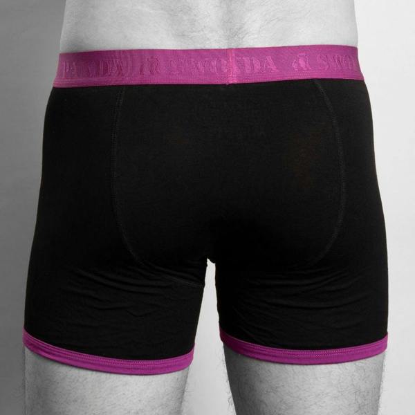 SWOLE PANDA Bamboo Boxers - Navy / Purple Band