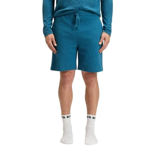Boss Mens Relaxed Fit Pyjama Shorts - Blue - 