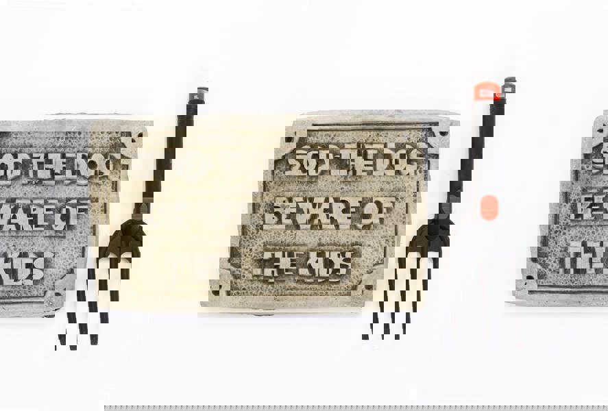 Beware of the Kids Stone Wall Plaque