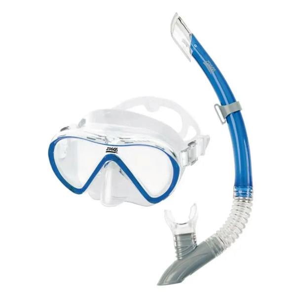 Zoggs Reef Explorer snorkel set with clear blue mask and tube
