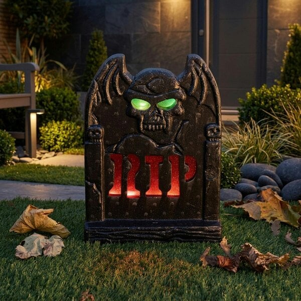 Garden Greatness InLit Spooky LED Halloween Gravestone
