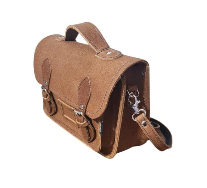 Zatchels Leather Midi Satchel - Tannery Tan
