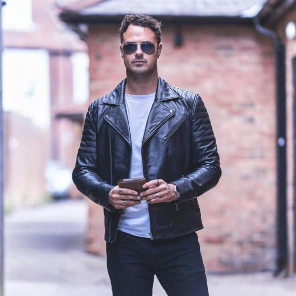 Biker Leather Jacket Albert Black