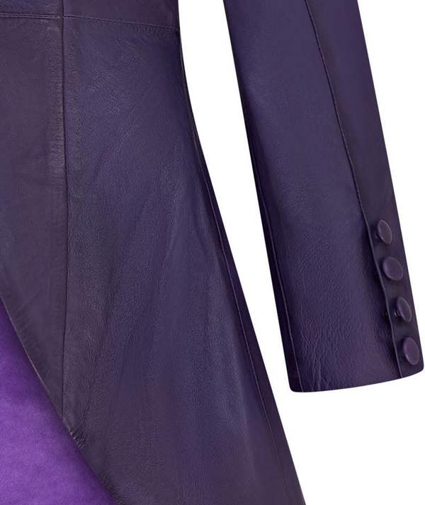 Infinity Leather Womens Gothic Full Length Victorian Leather Coat - Vantaa