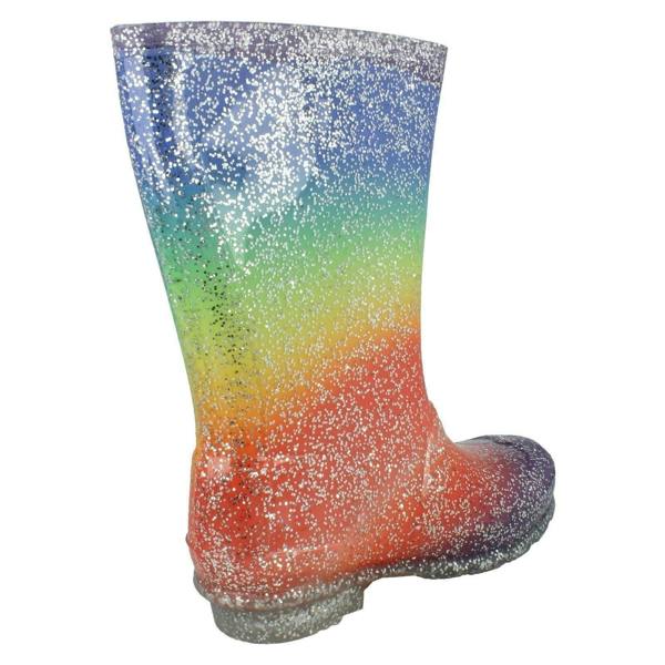 Spot On Girls Spot On Rainbow Glitter Wellingtons