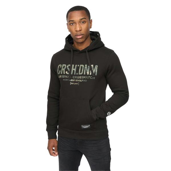 Crosshatch Mens Campbox Hoodie - Black
