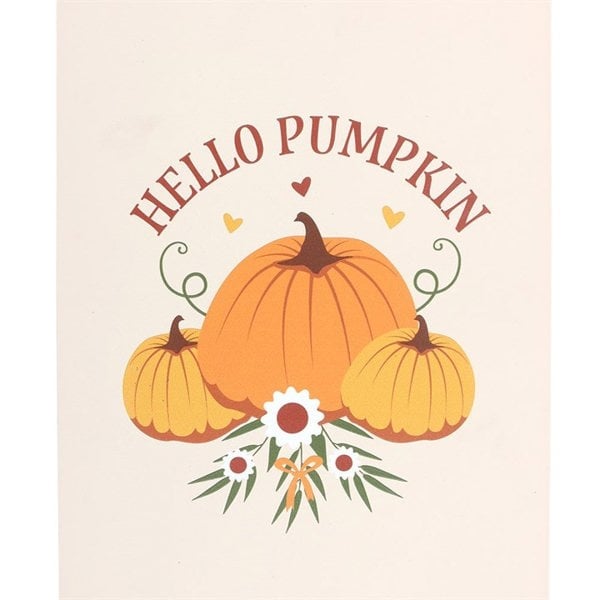 Serano Autumn Days Hello Pumpkin Hanging Sign