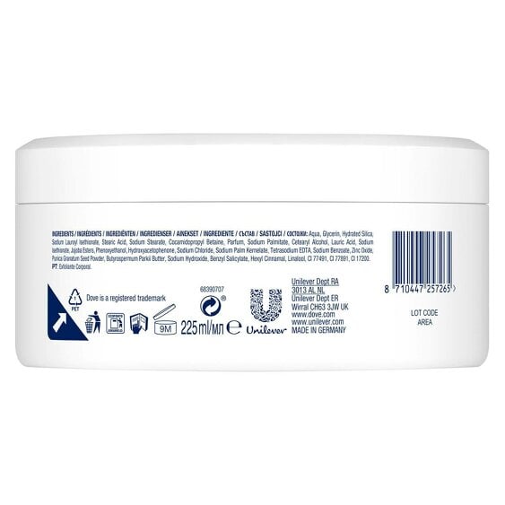 Dove Exfoliating Body Scrub with Pomegranate Seeds & Shea Butter Scent 225ml 4pk