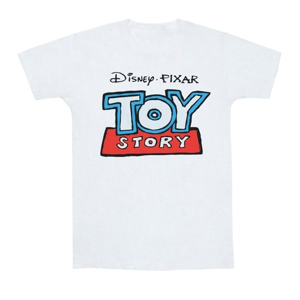 Disney Mens Toy Story Cartoon Logo T-Shirt - White
