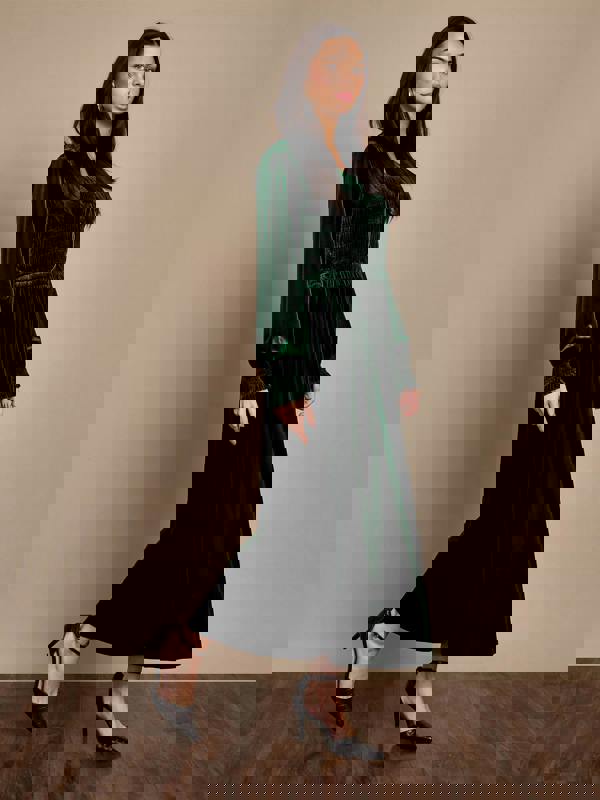 GWD Emerald Green Velvet Lydia Maxi Dress