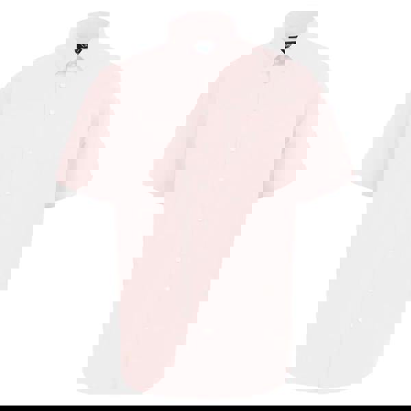 Duke Mens D555 Lucas Stretch Kingsize Short-Sleeved Shirt - Pale Pink