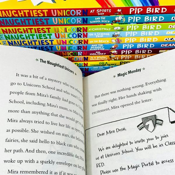 The Naughtiest Unicorn Series 12 Books Collection Set by Pip Bird - Fun,Magical Adventure Stories for Kids aged 8+, Popular Illustrated Junior Fiction