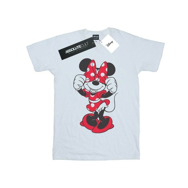 Disney Womens/Ladies Minnie Mouse Bow Eyes Cotton Boyfriend T-Shirt - White