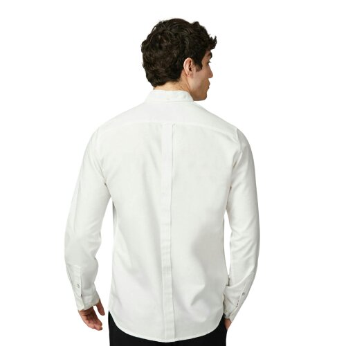 Ben Sherman Mens Signature Oxford Long-Sleeved Shirt - White