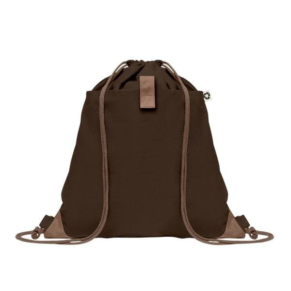 MidOcean Panda Recycled Cotton Drawstring Bag - Chocolate - 