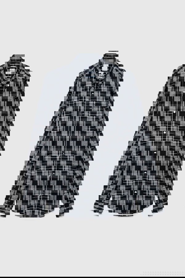 ENORSIA Men Button Down Collar Long Sleeve Shirt