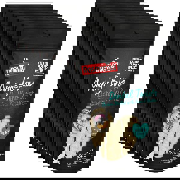 Rosewood Magic Bone Dental Twists Medium Dog Treat With Chicken, Peanut Butter Flavour 120g (4 Treats)