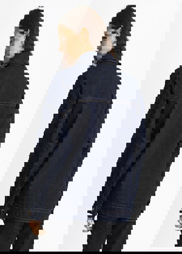 Gini London Dark Indigo Denim Trucker Jacket