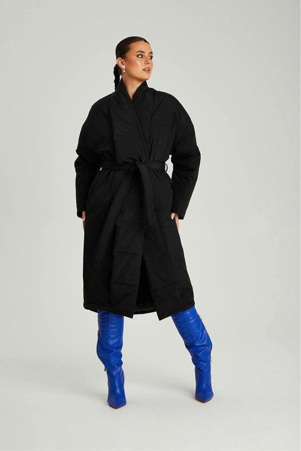 Urban Bliss Black Belted Puffer Jacket