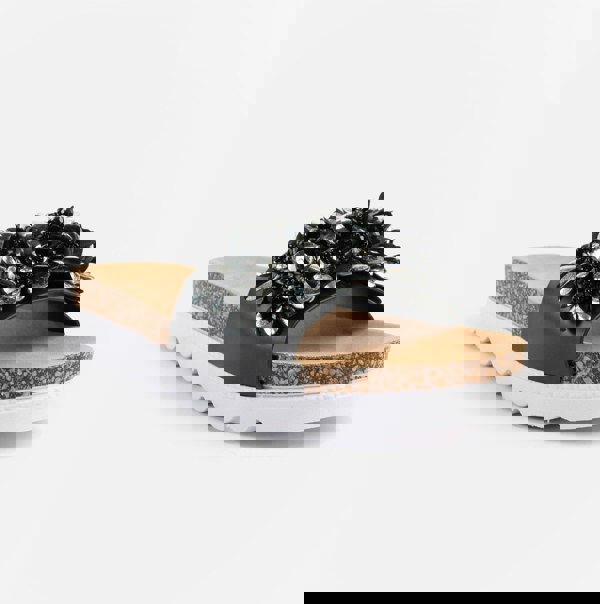 Dr Keller GLITZY Womens Slides Black