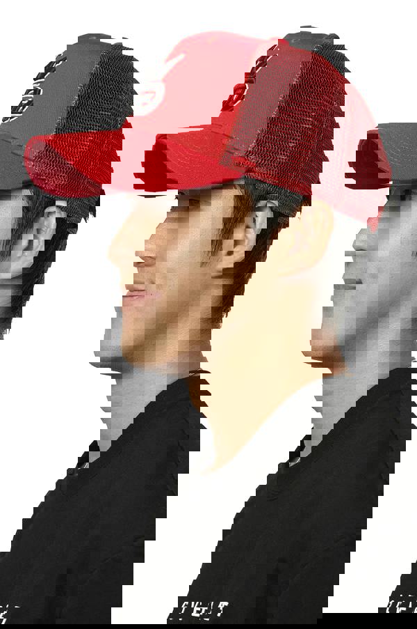 God Given Talent GGT Black Logo and White Trim Red Shauku Mesh Snapback