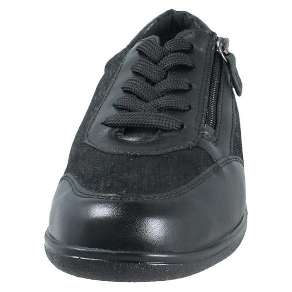 DB Shoes Ladies DB Shoes Wide Fit With Stretch Casual Lace Up/Zip Shoes Wayfaring