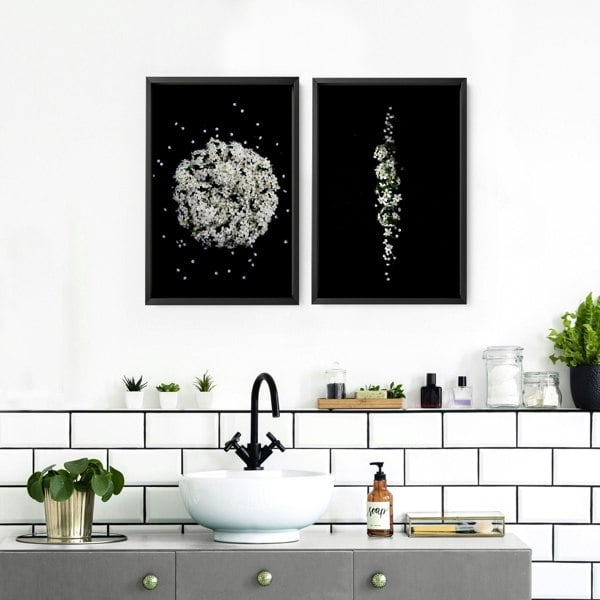 Bathroom art wall decor | set of 2 wall art prints