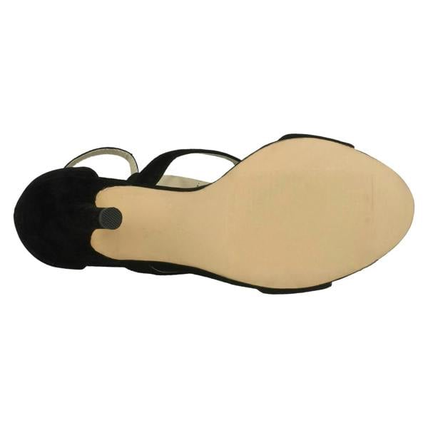 Anne Michelle Ladies Anne Michelle Heeled Sandals With Ankle Buckle
