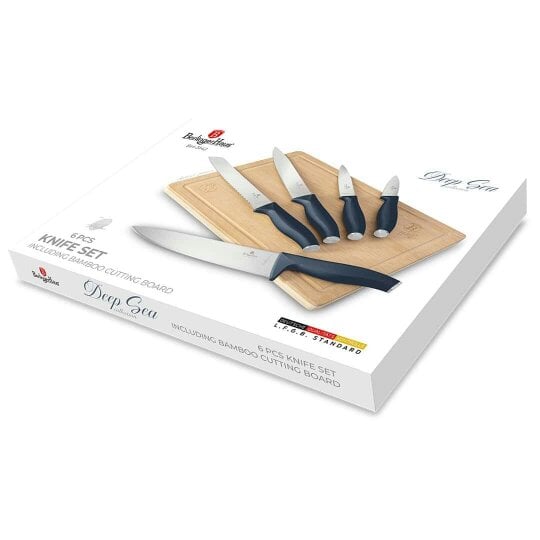 Berlinger Haus Knife Set Bamboo Board Blue BH3142