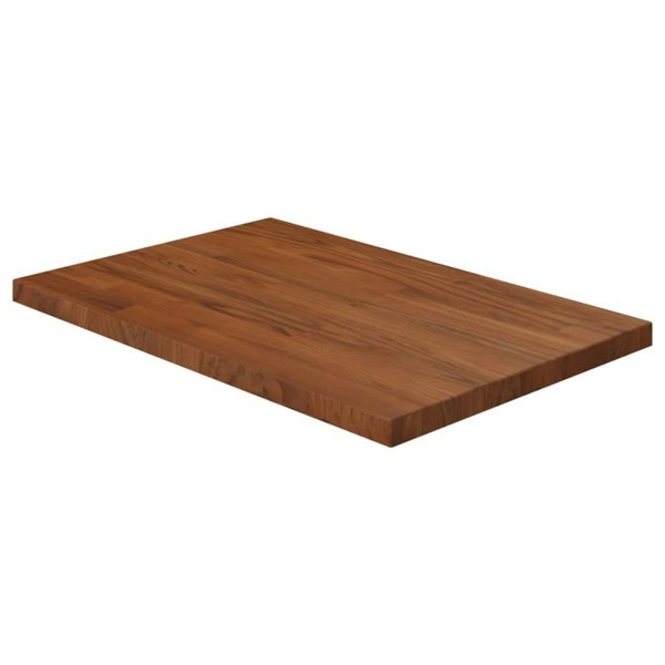 Berkfield Bathroom Countertop Dark Brown 60x40x2.5cm Treated Solid Wood