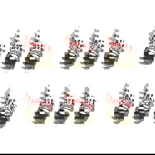 KAV - Fragile packing tape Super Strong & Low Noise Fragile Tape for Boxes & packing Heavy Duty Packaging Tape, Tape Pack - 48mm x 66m - Pack of 6