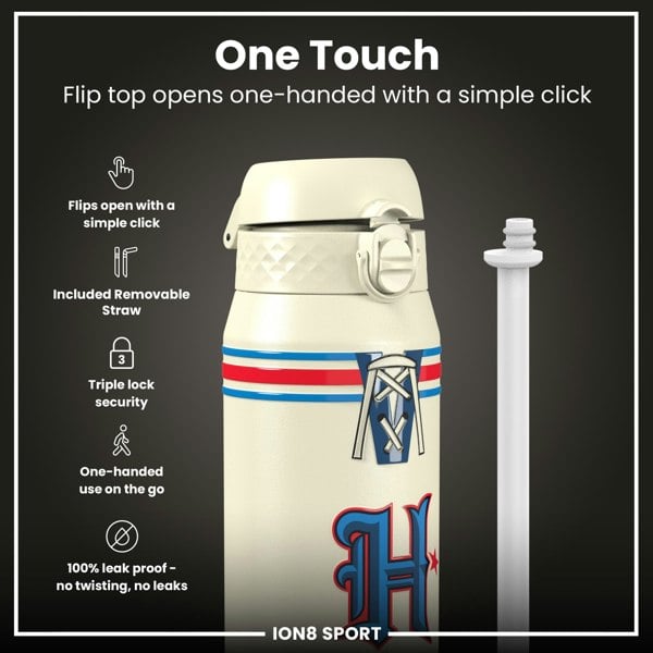 NFL x ION8 Insulated Steel Water Bottle, NFL Texans, 750ml (24oz)