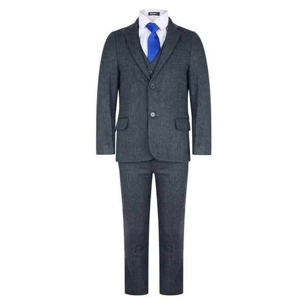 Peaky Rascals John - Grey Herringbone 5 Piece - UK Flower Girl Boutique