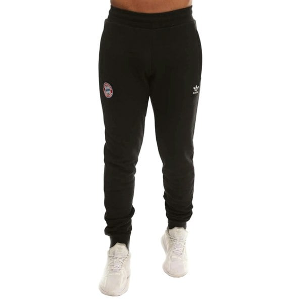 Adidas Mens Essentials FC Bayern Munich Jogging Bottoms - Black