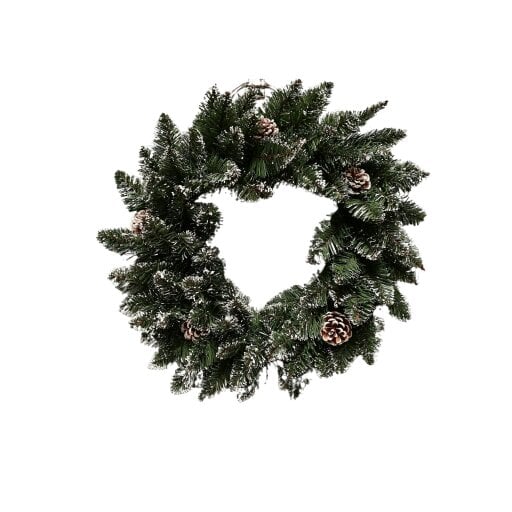 Samuel Alexander Premier Rocky Mountain Snow Tipped Christmas Wreath 50cm