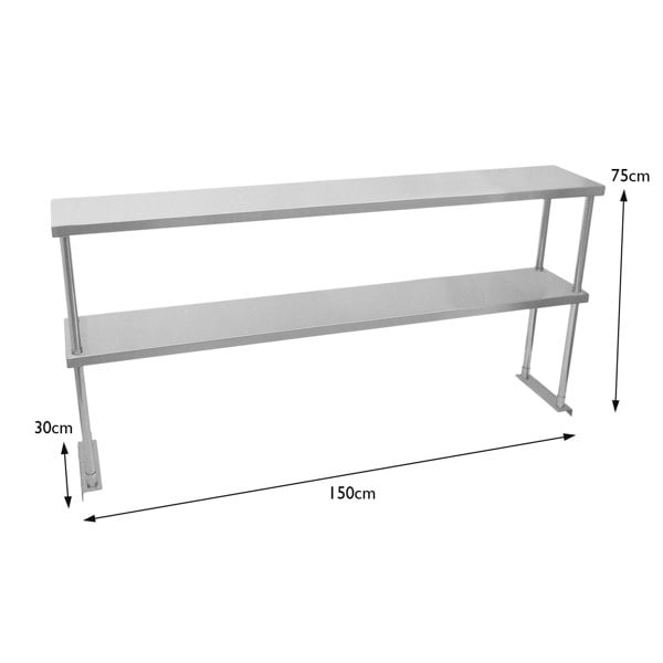 Kukoo 5ft Catering Bench With Double Over-Shelf