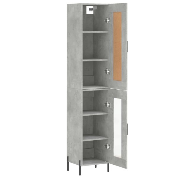 Berkfield Highboard Concrete Grey 34.5x34x180 cm Engineered Wood