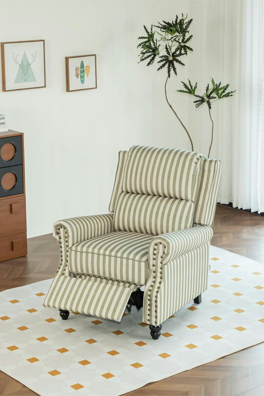 Living and Home Single Sofa Recliner Chair Armchair with Footrest