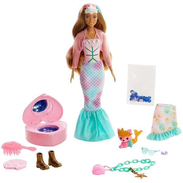 Barbie Colour Reveal Mermaid Doll with 25 Accessories Magical Toy Gift For Kids