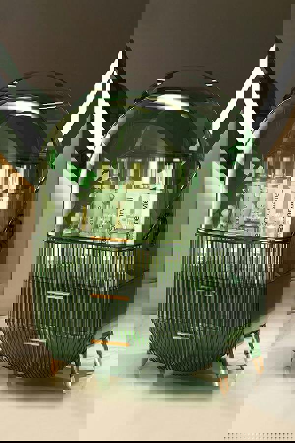 Living and Home Three Layer Cosmetic Makeup Storage Organiser Skincare Display Box Case With Portable Handle