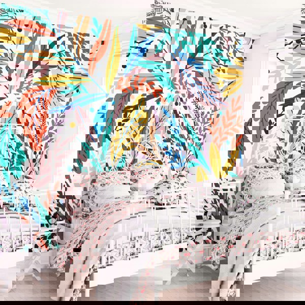 Origin Murals Patterned Leaves Wall Mural Multi Bright