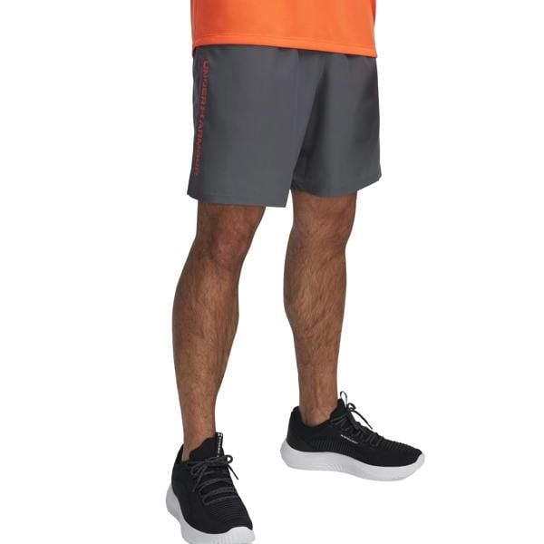 Under Armour Mens Technical Wordmark Woven Shorts - Castle Rock Grey