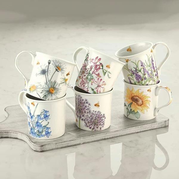 Museum Selection /Set of 6 Botanical Mugs - Home Safety