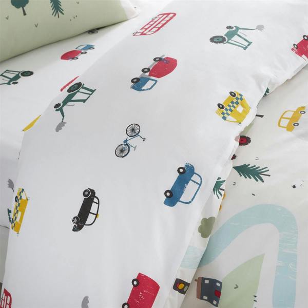 Transport White Duvet Cover Set