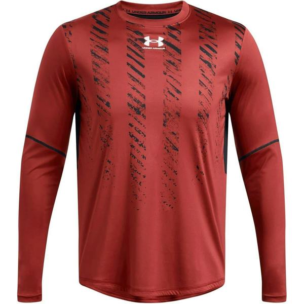 Under Armour Mens Regular Long-Sleeved T-Shirt - Orange - 